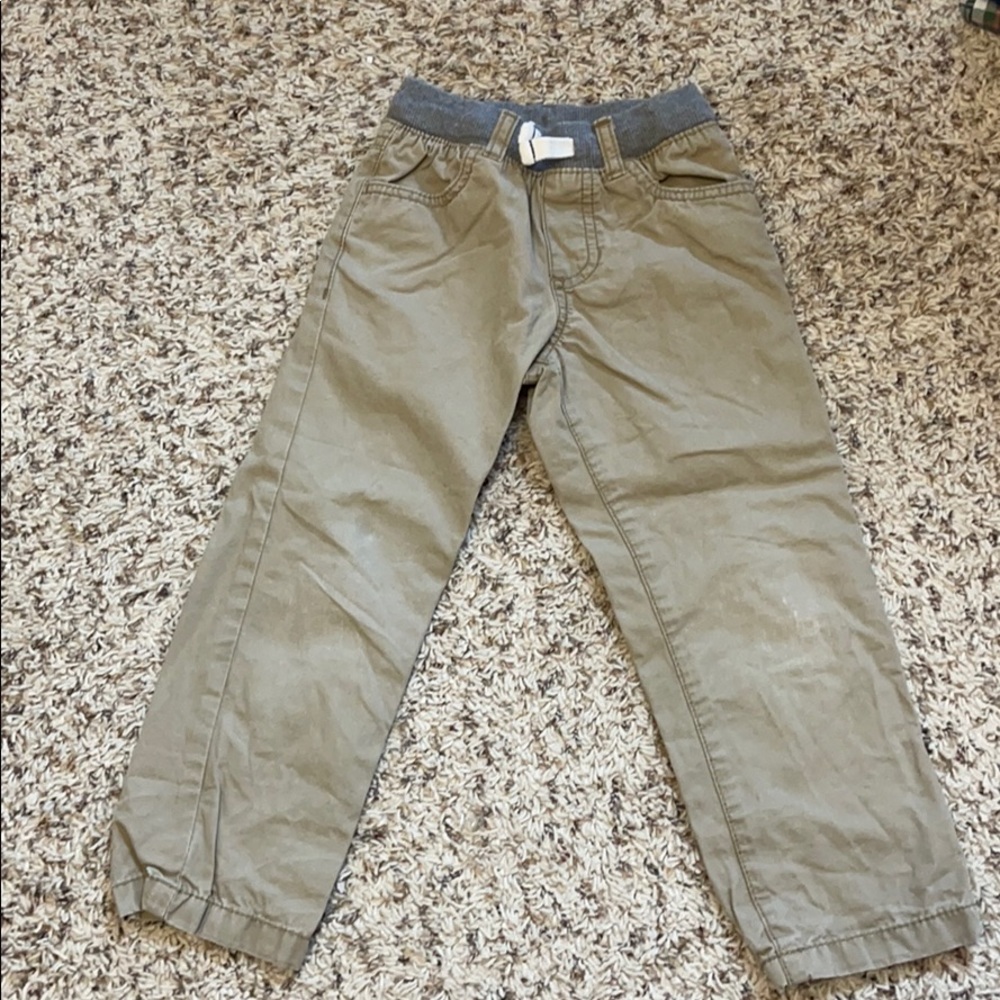 Pull on Khaki pants. Working drawstring